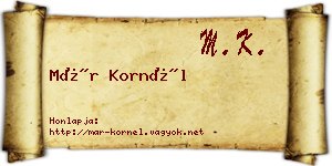 Már Kornél névjegykártya